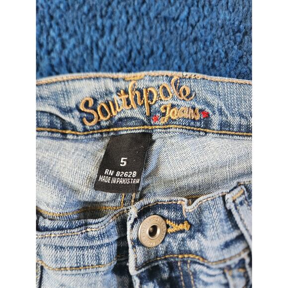 Y2k SouthPole Women's Flare Out Light Wash Denim Jeans-5 - Picture 9 of 9